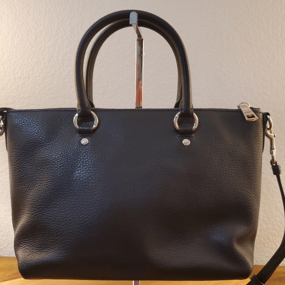 Coach Black Leather Satchel - Picture 2 of 10